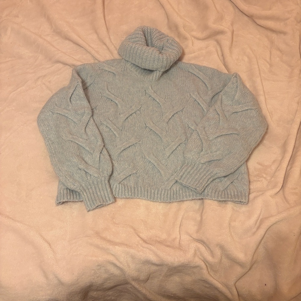 Madewell Blue Turtleneck Sweater